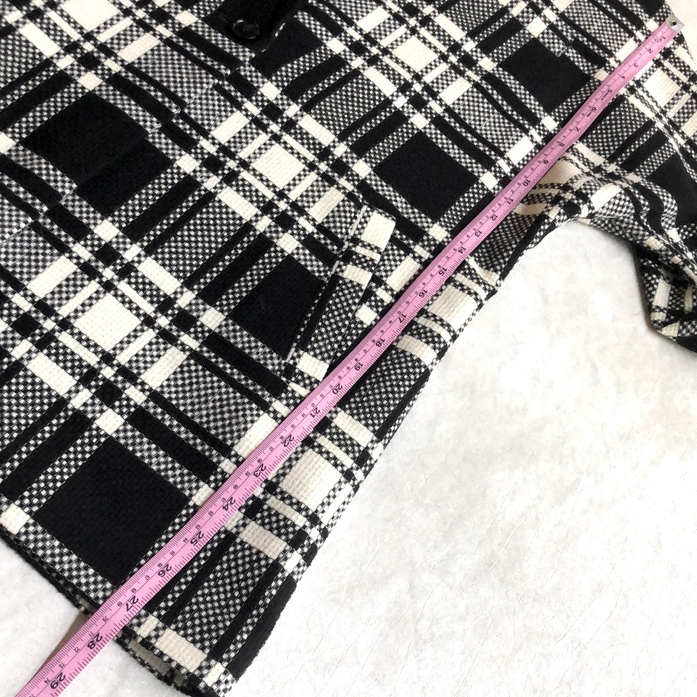 Pendleton Virgin Wool Black and White Tartan Plaid Women Blazer Jacket Size S - Picture 12 of 16